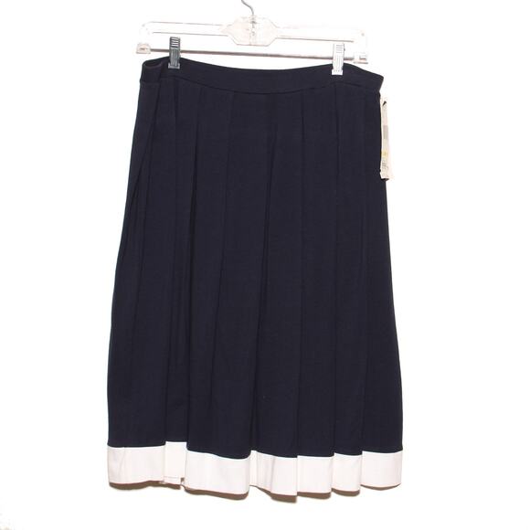 NEW Jones New York Pleated A-line Knit Skirt Size Medium - Picture 1 of 8